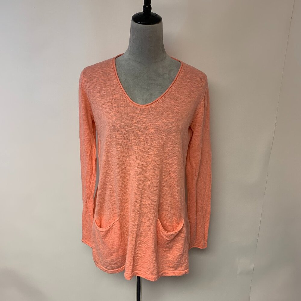 Purejill  Top Tunic Linen Blend Basic Minimalist Causal Lounge wear Womens SZ S